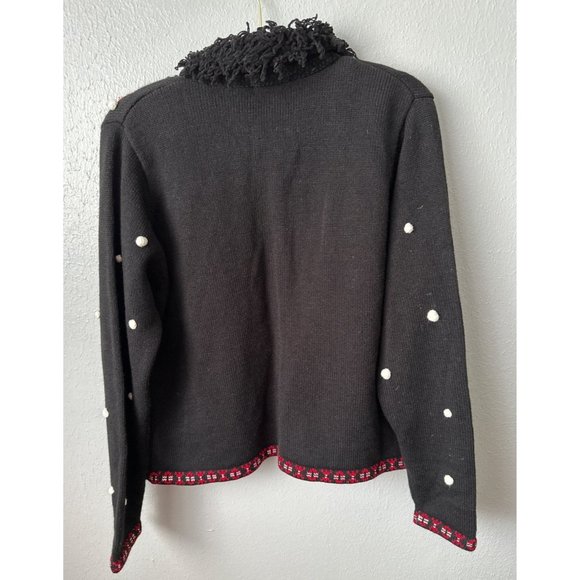 Karen Scott Women's Ugly Winter Snowmen Christmas Sweater Jacket Sz L - Picture 2 of 7